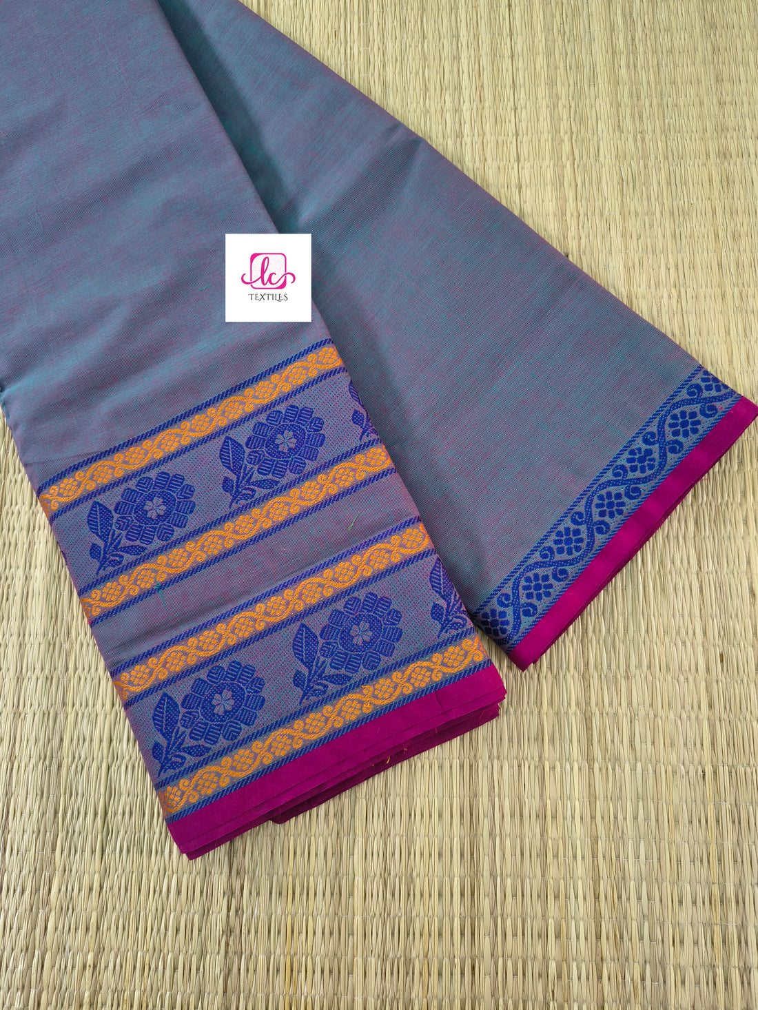 Chettinad Cotton Rama blue mixed mejantha 
