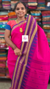 Chettinad Cotton Office Wear Redish pink