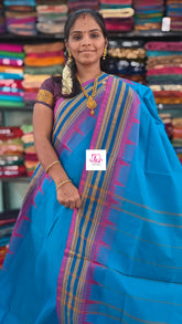 Chettinad Cotton  Office Wear Sky blue