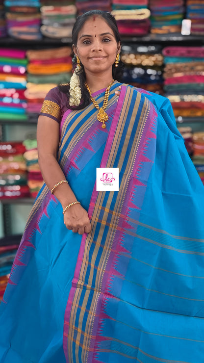 Chettinad Cotton  Office Wear Sky blue