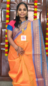Chettinad Cotton Office Wear Soft orange