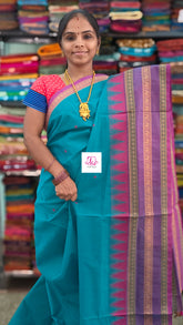 Chettinad Cotton Office Wear Teal blue