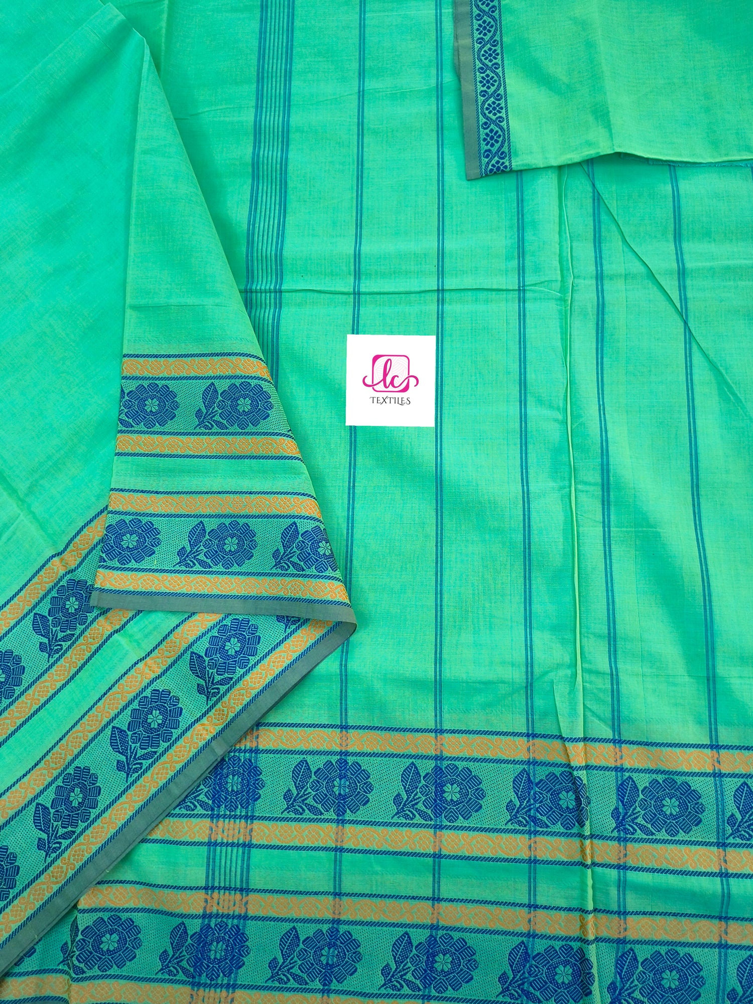 Chettinad Cotton  Office Wear Teal green