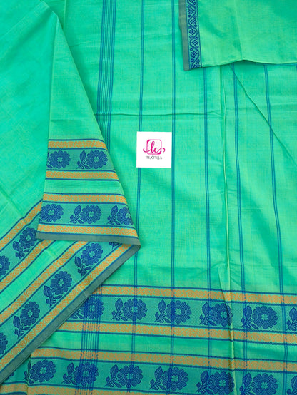 Chettinad Cotton  Office Wear Teal green
