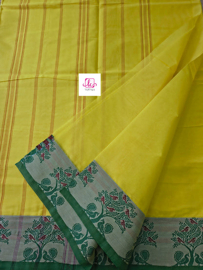 Chettinad Cotton Office Wear Lemon yellow 
