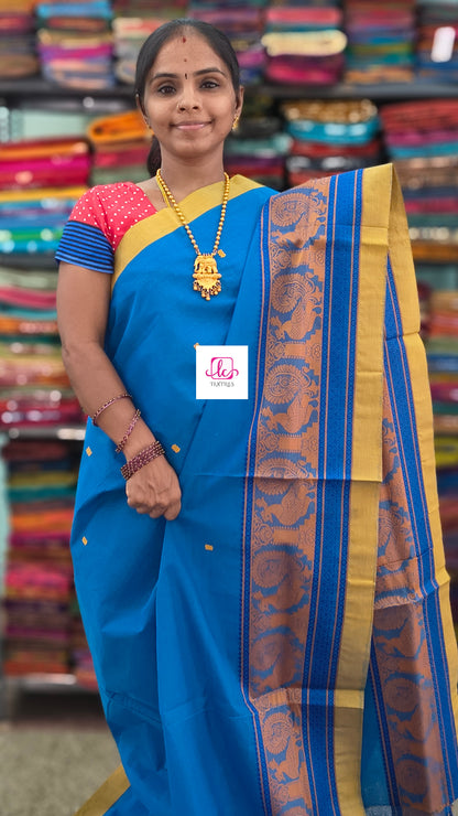 Chettinad Cotton Office Wear Blue