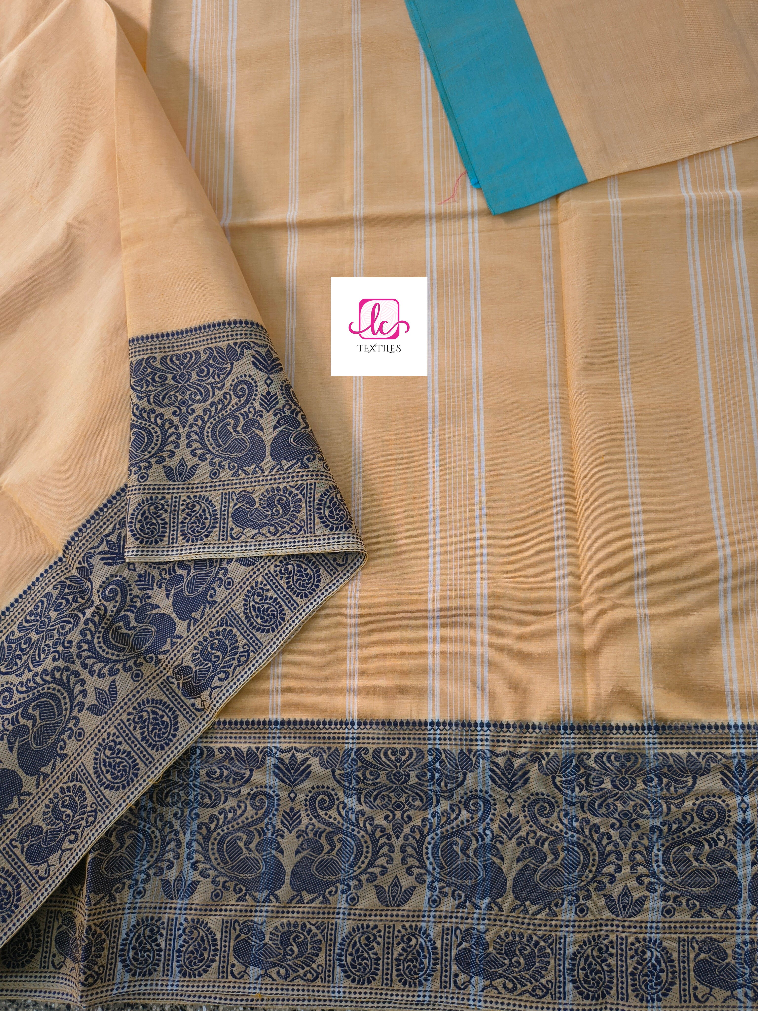 Chettinad Cotton Office Wear Pastel Orange 