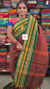 Chettinad Cotton Office Wear Red mixed green dual tone