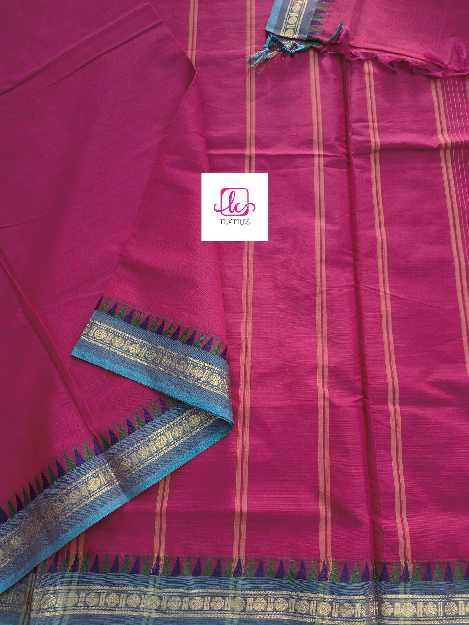 Chettinad Cotton Office Wear Redish pink