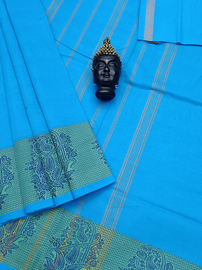 Chettinad Cotton Office Wear Sky Blue