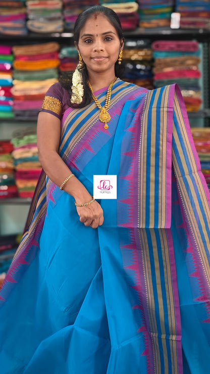 Chettinad Cotton  Office Wear Sky blue