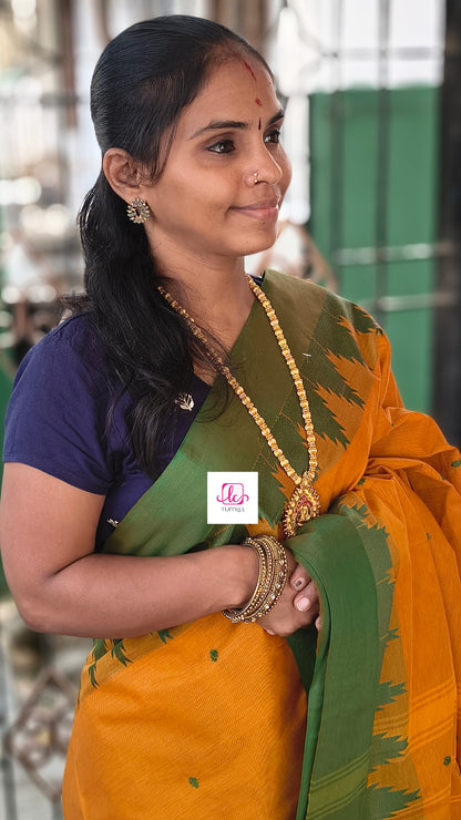 Chettinad Cotton Office Wear Mustard yellow