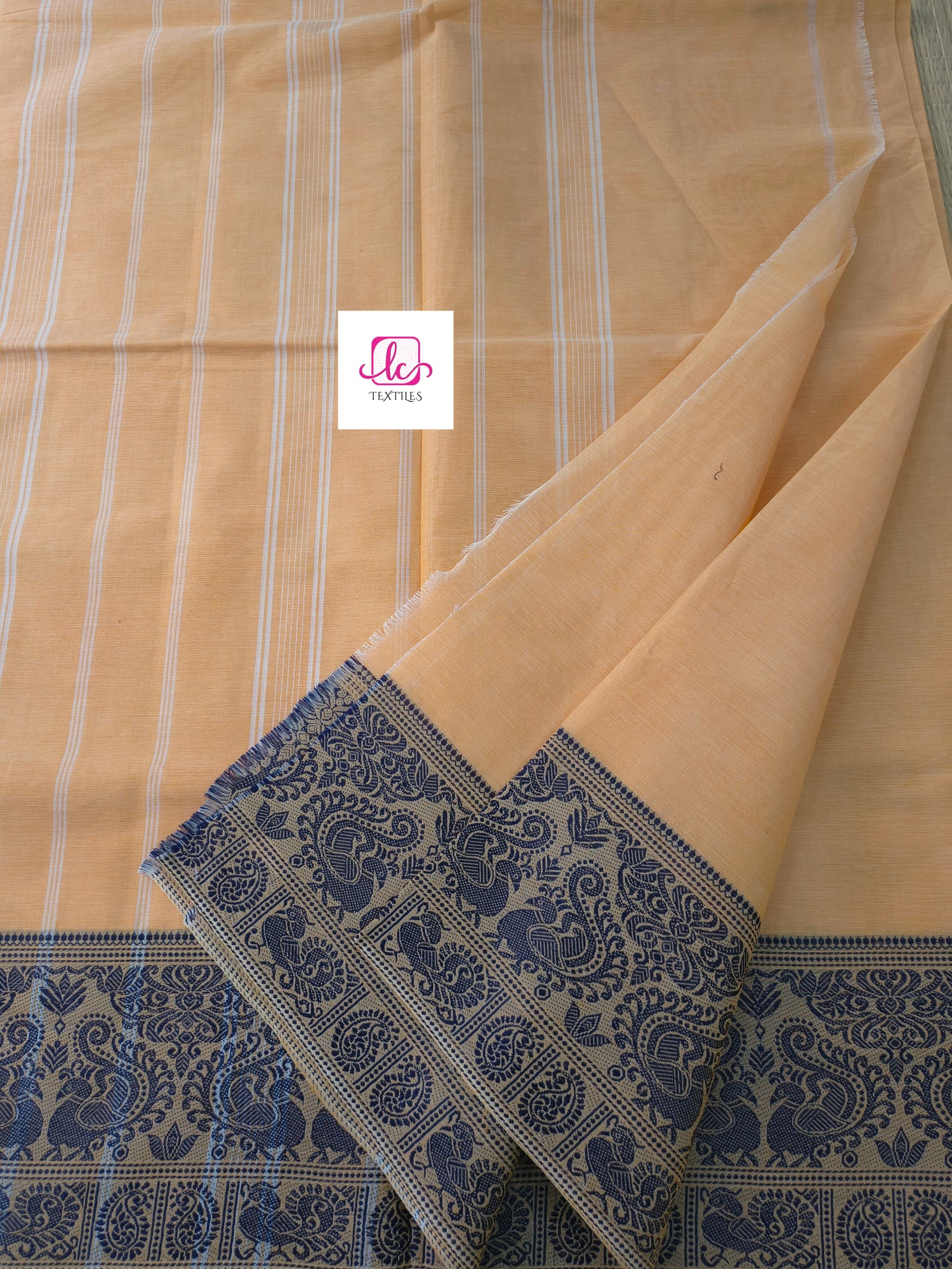 Chettinad Cotton Office Wear Pastel Orange 
