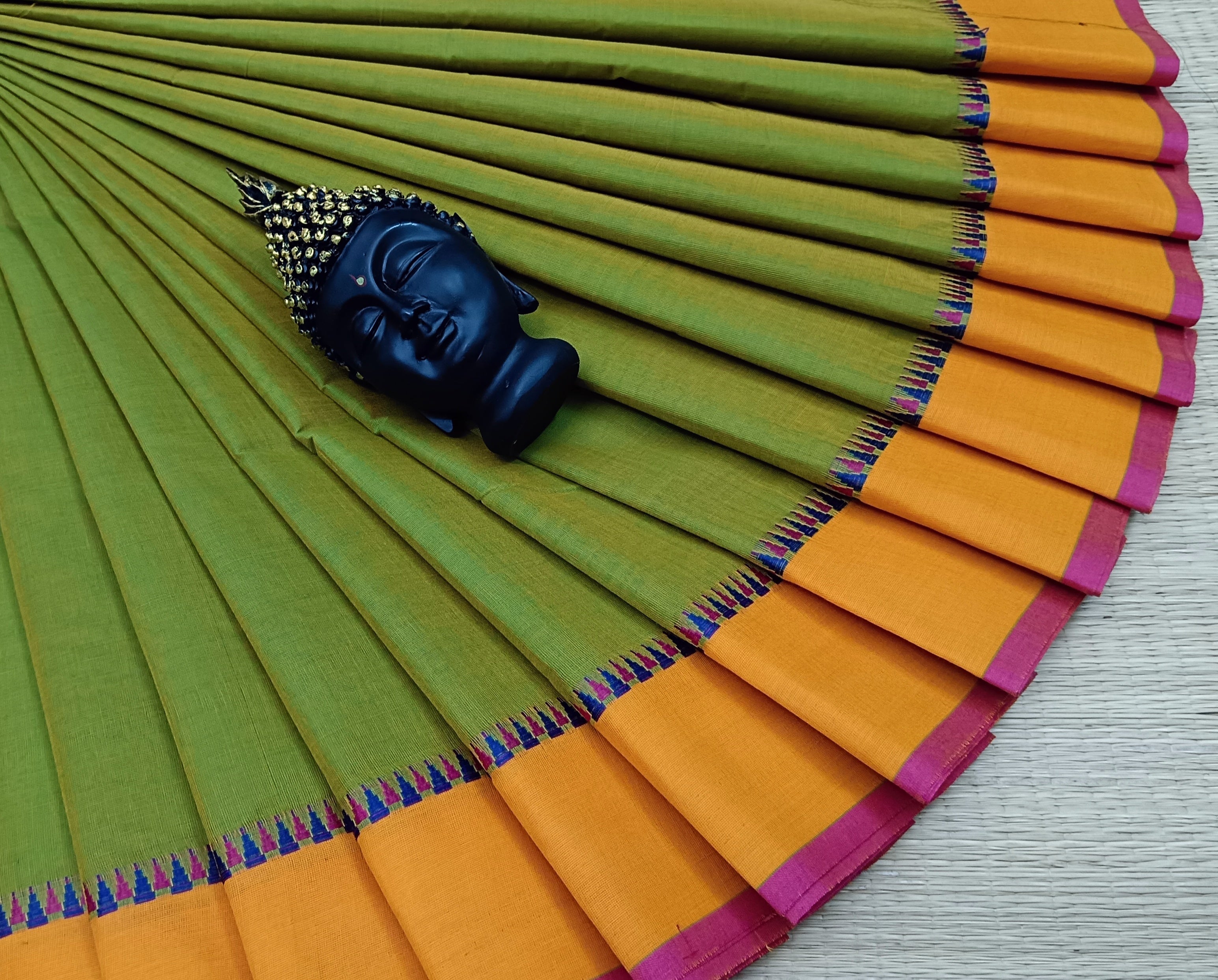 Chettinad Cotton Office Wear yellow Green 