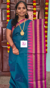 Chettinad Cotton Office Wear Peacock blue