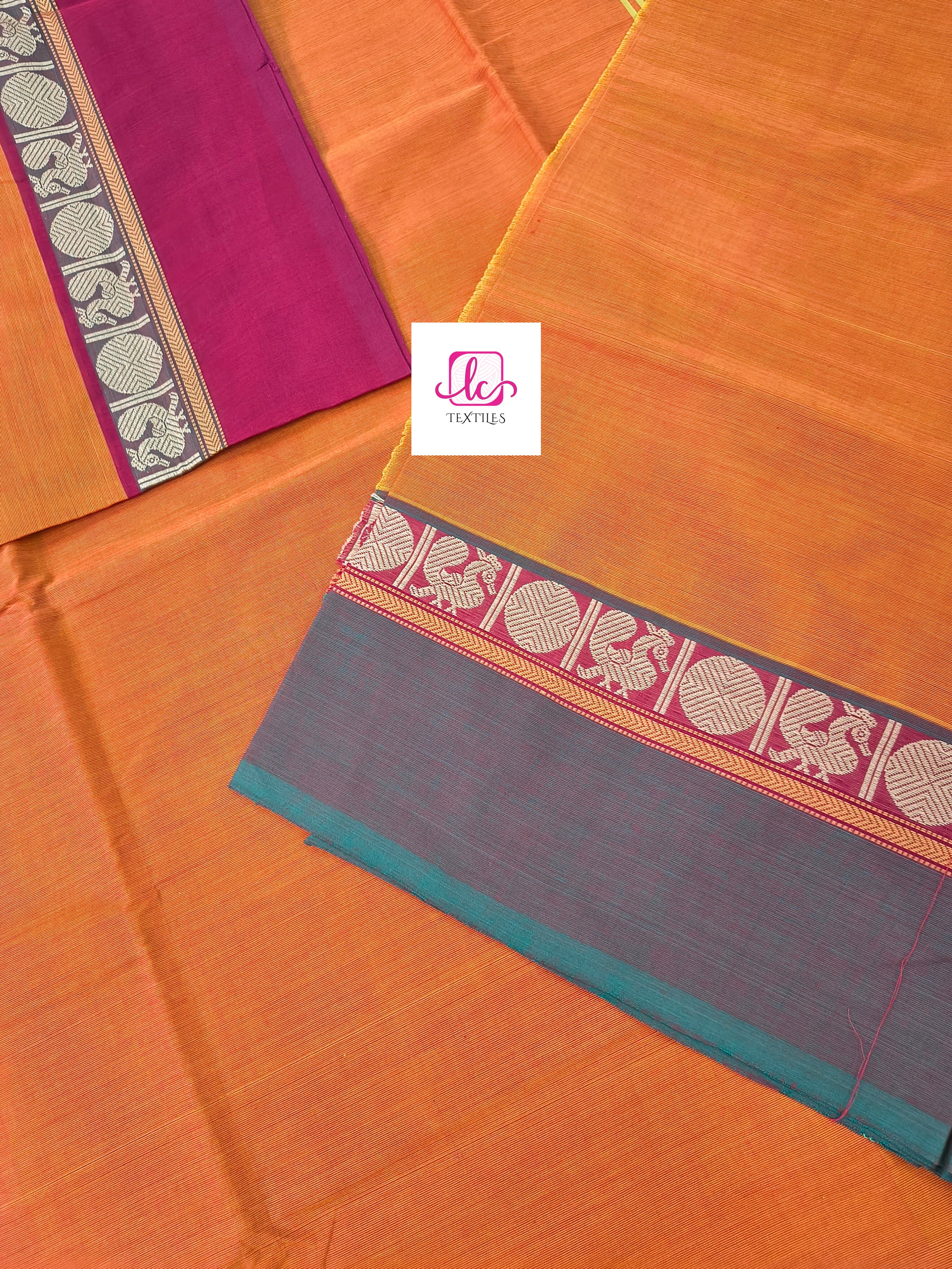 Chettinad Cotton Daily Wear Orange