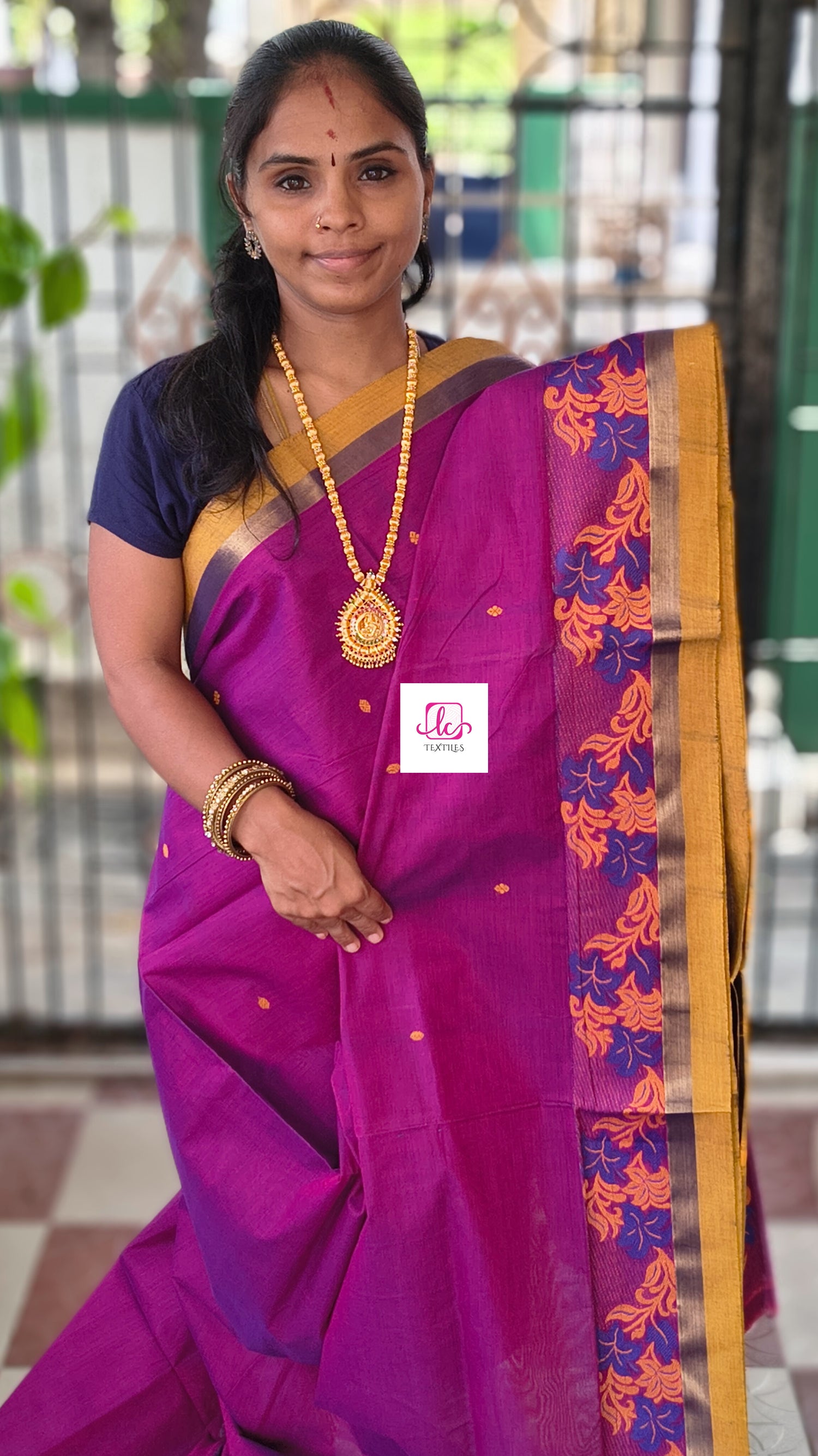 Chettinad Cotton Office Wear Deep mejantha