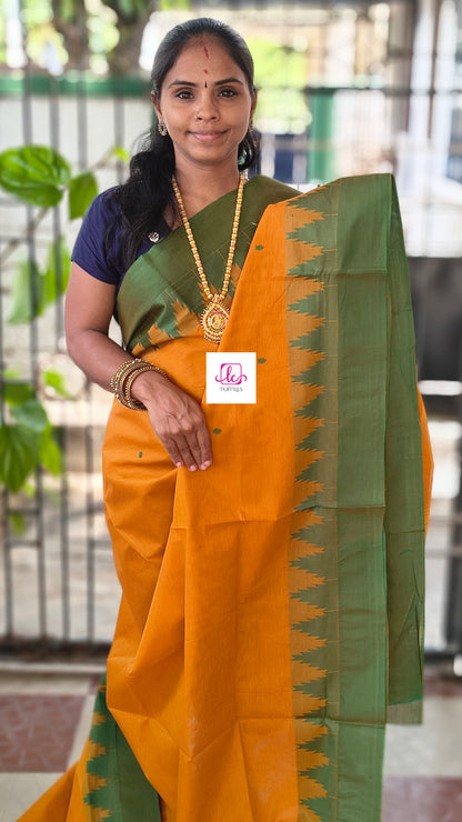 Chettinad Cotton Office Wear Mustard yellow