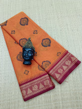Chettinad Cotton Printed Orange