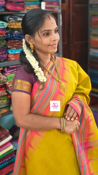 Chettinad Cotton Office Wear Yellow