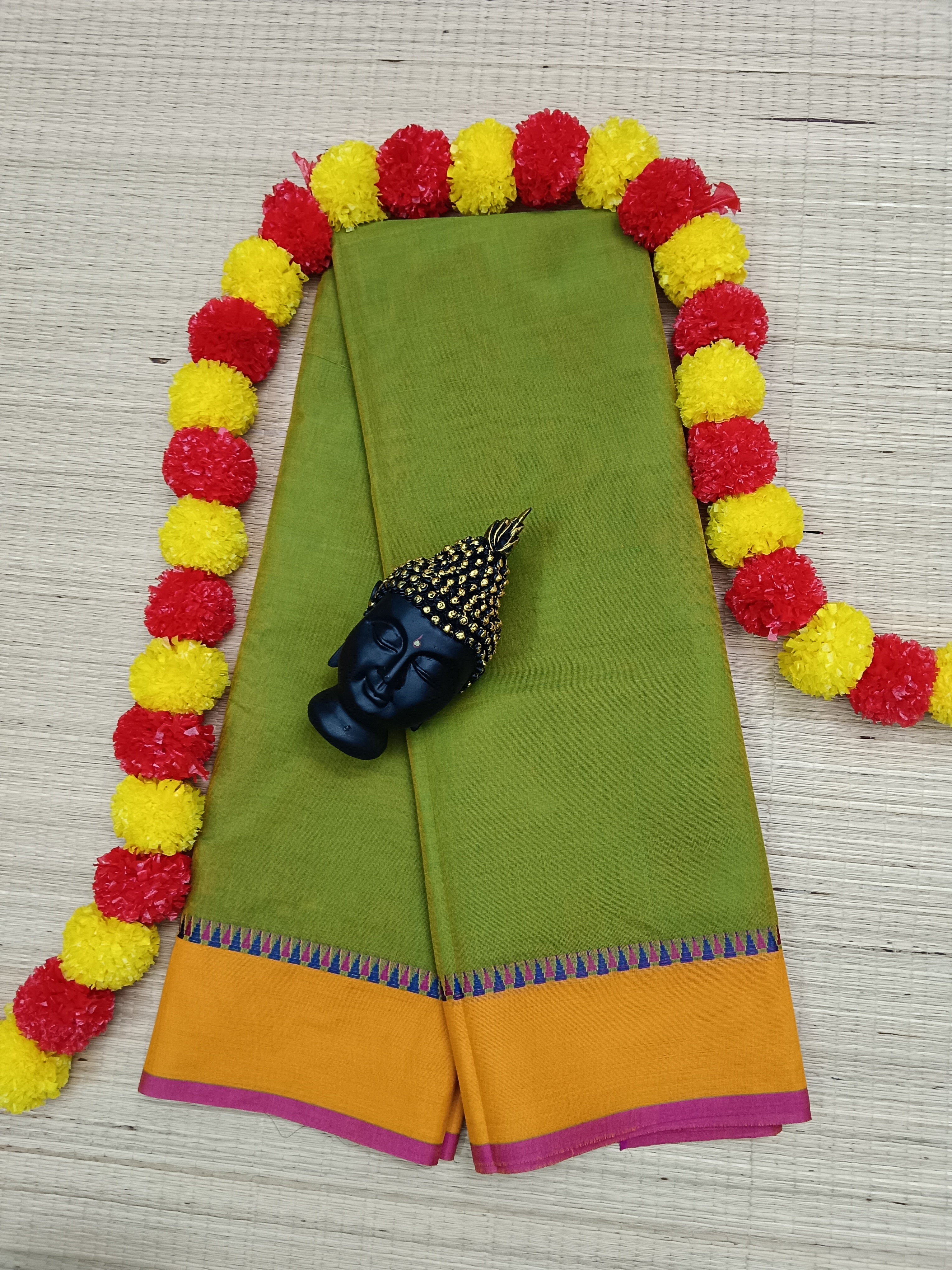 Chettinad Cotton Office Wear yellow Green 