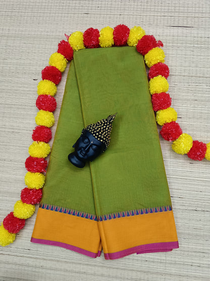 Chettinad Cotton Office Wear yellow Green 