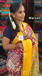 Fancy saree Dola silk saree Maroon