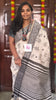 Fancy saree - Madhubani cotton-Half white-FS07