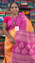 Fancy saree Semi tussar Yellow