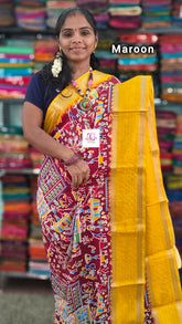 Fancy saree Dola silk saree Maroon
