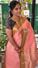 Handloom Kanchi  Silk Cotton - pastal orange- HSC73