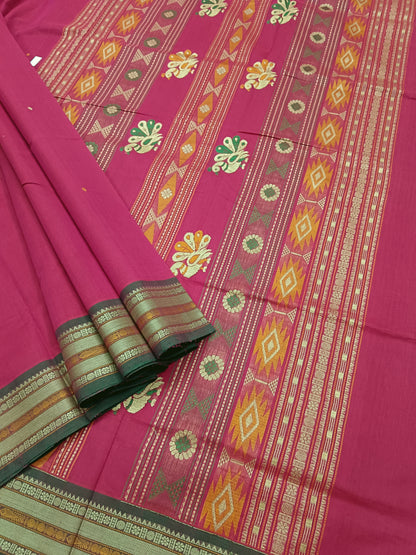 Heritage Handwoven cotton Butta Pink 