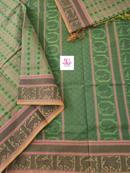 Heritage Handwoven cotton olive green