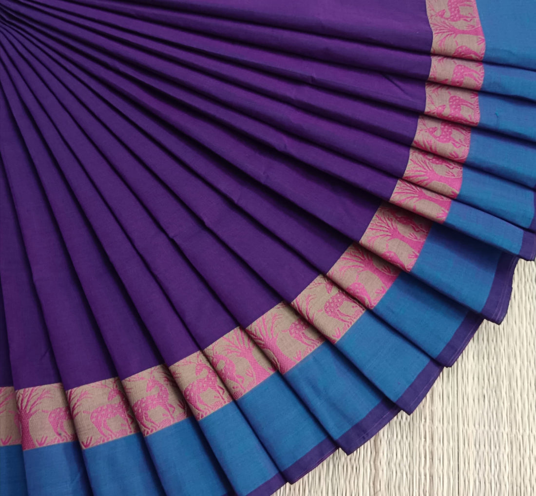 Chettinad Cotton Daily Wear - Violet - CDW02