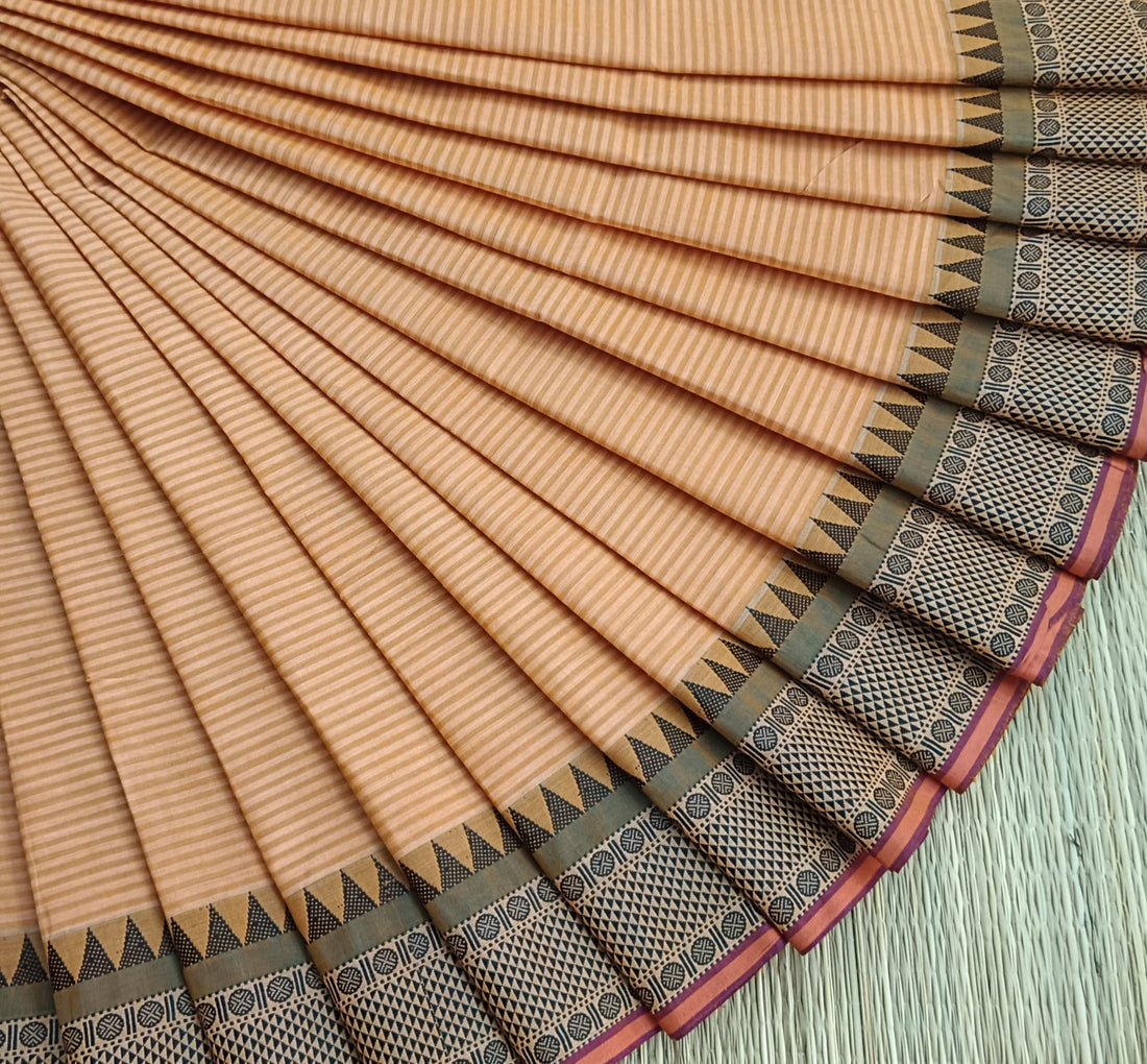 Chettinad Cotton -Daily Wear -Pastel orange - CDW83