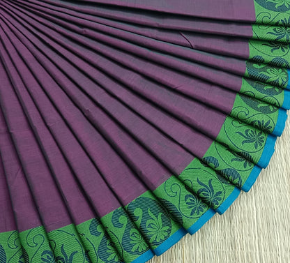 Chettinad Cotton - Daily Wear -Lolipop Violet Dual tone- CDW15