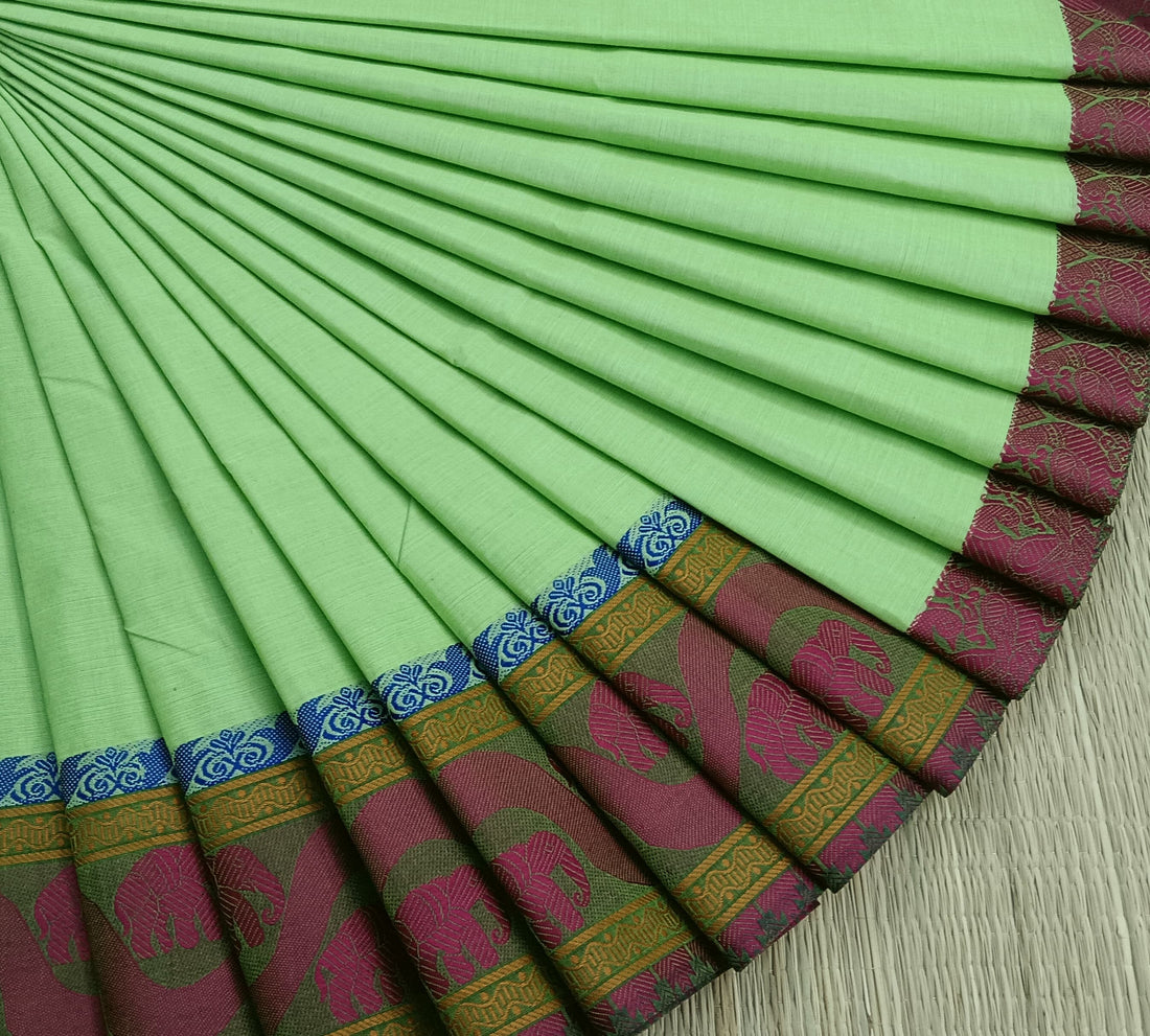 Chettinad Cotton -Daily Wear -Pista Green  - CDW101