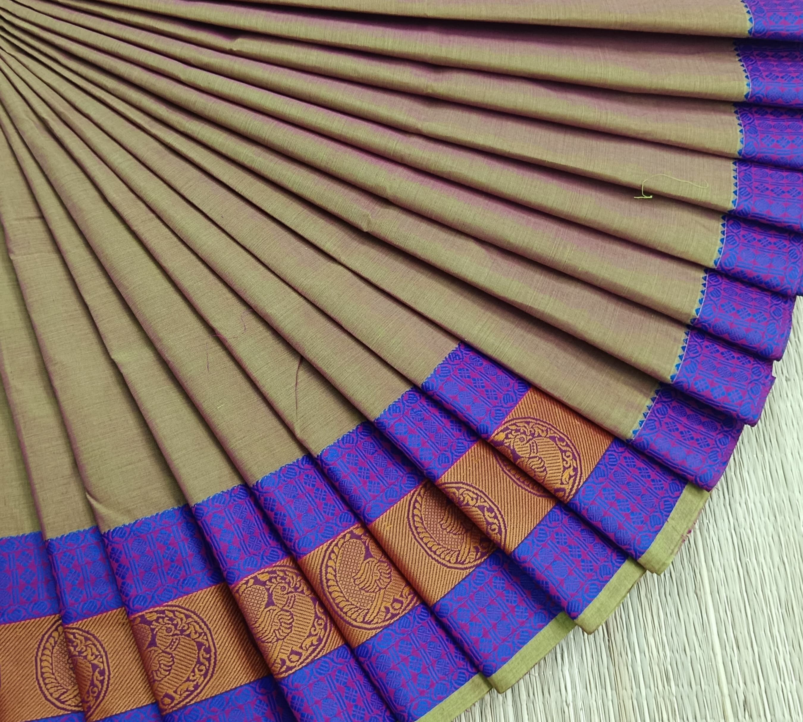 Chettinad Cotton -Daily Wear -Yellow Mixed Light Pink  - CDW103