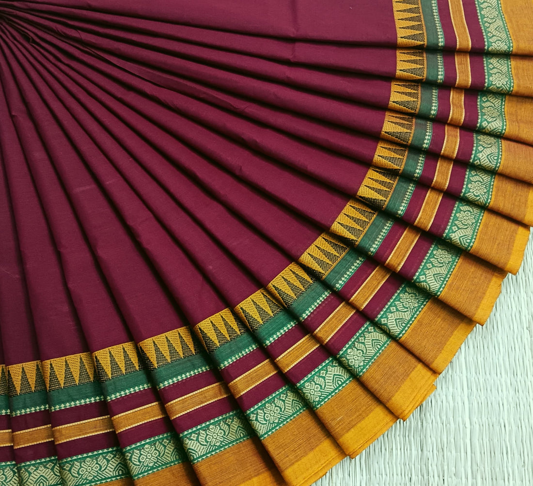 Chettinad Cotton -Daily Wear -Maroon  - CDW114