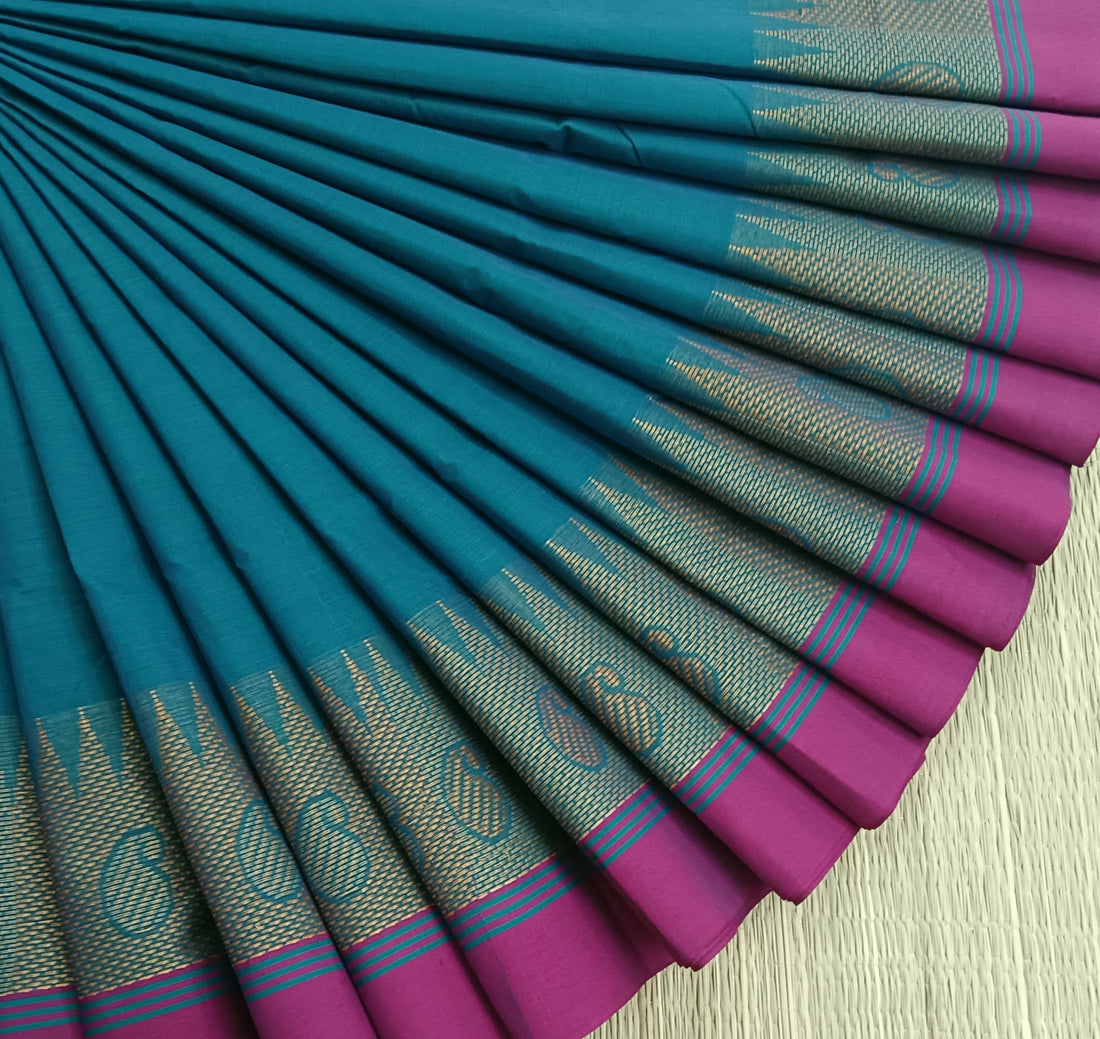 Chettinad Cotton -Daily Wear -Peacock Blue- CDW118