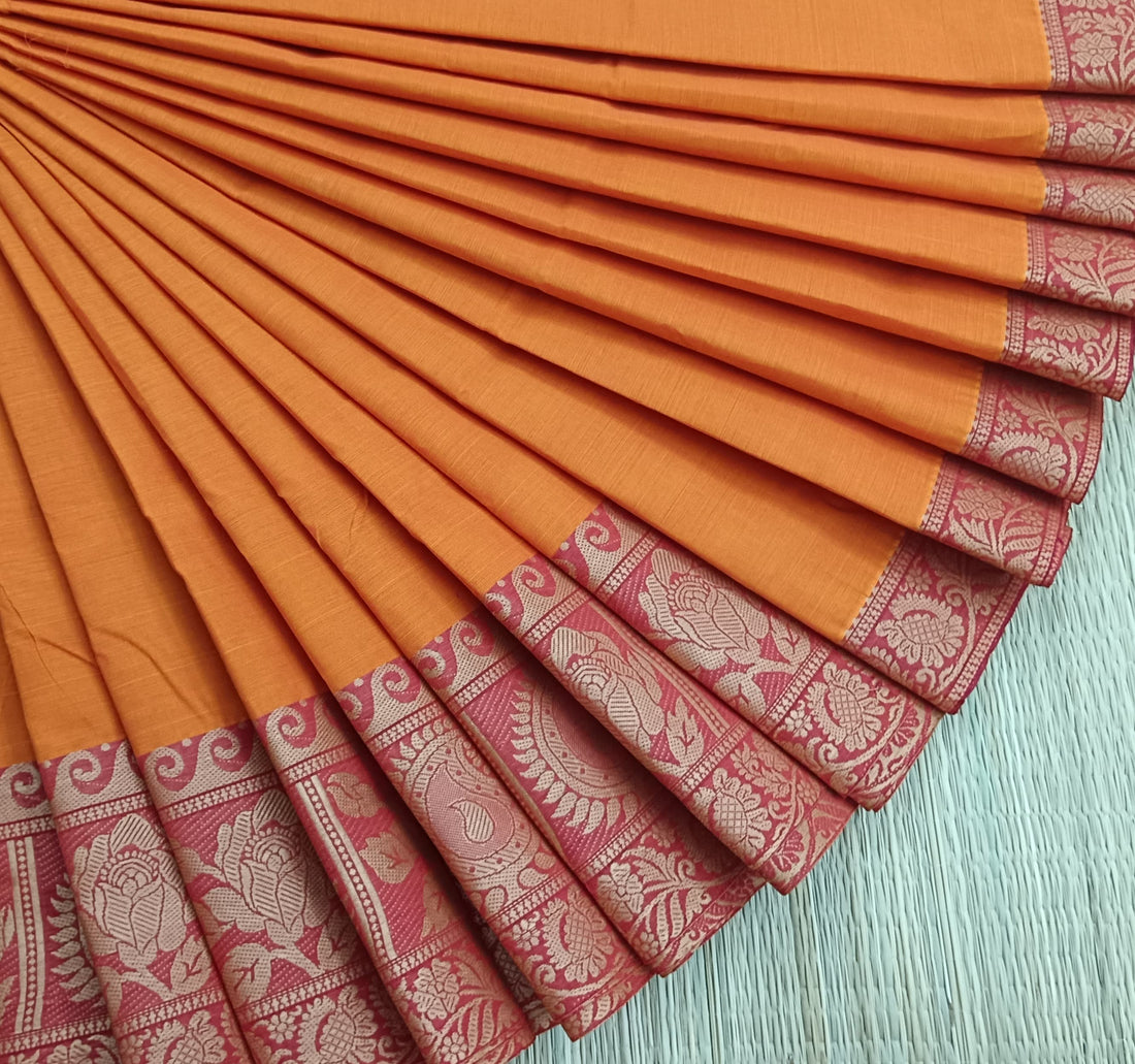 Chettinad Cotton -Daily Wear -Orange- CDW119