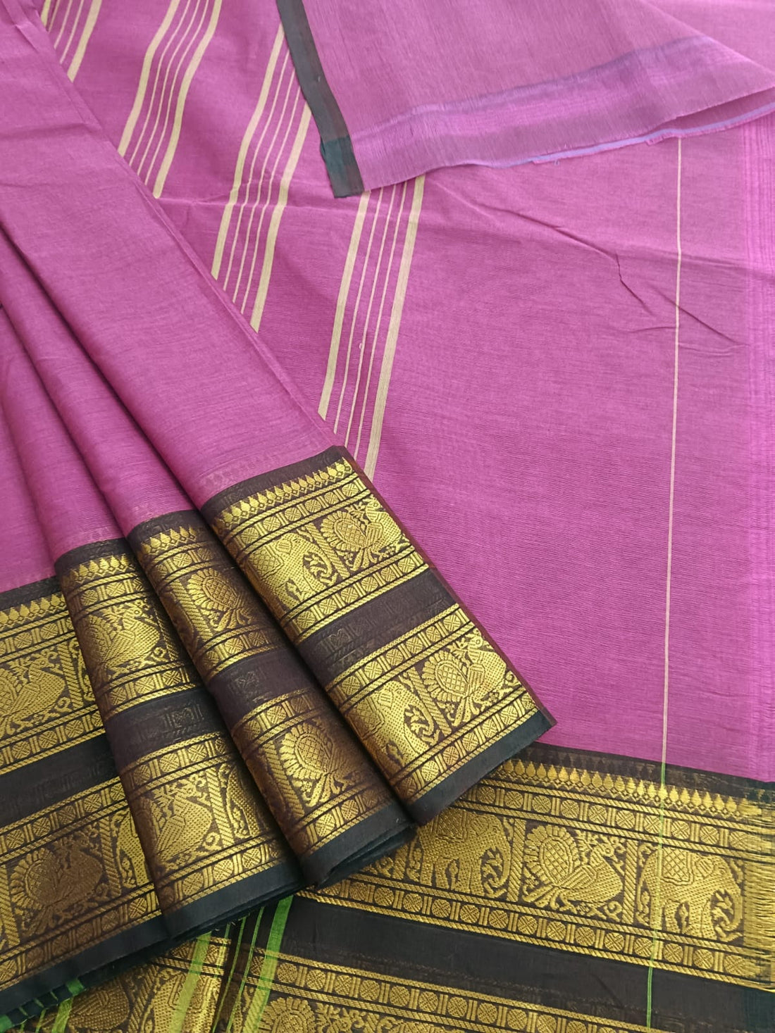 Kanchi Cotton - All Day Fusion - Brown mixed mejantha- KCAF43