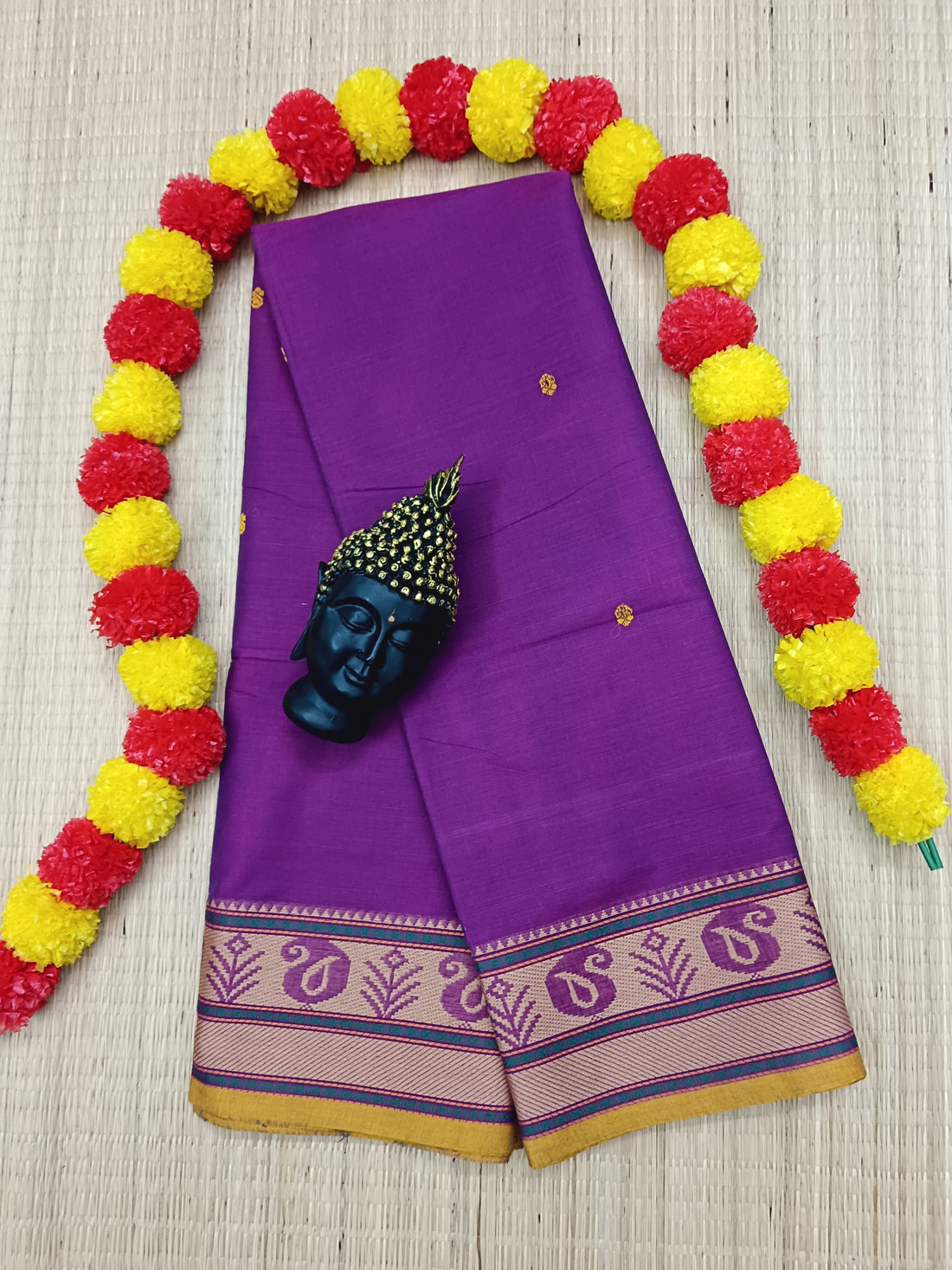 Chettinad Cotton - Office Wear -dark Mejantha  Saree - CCOW14