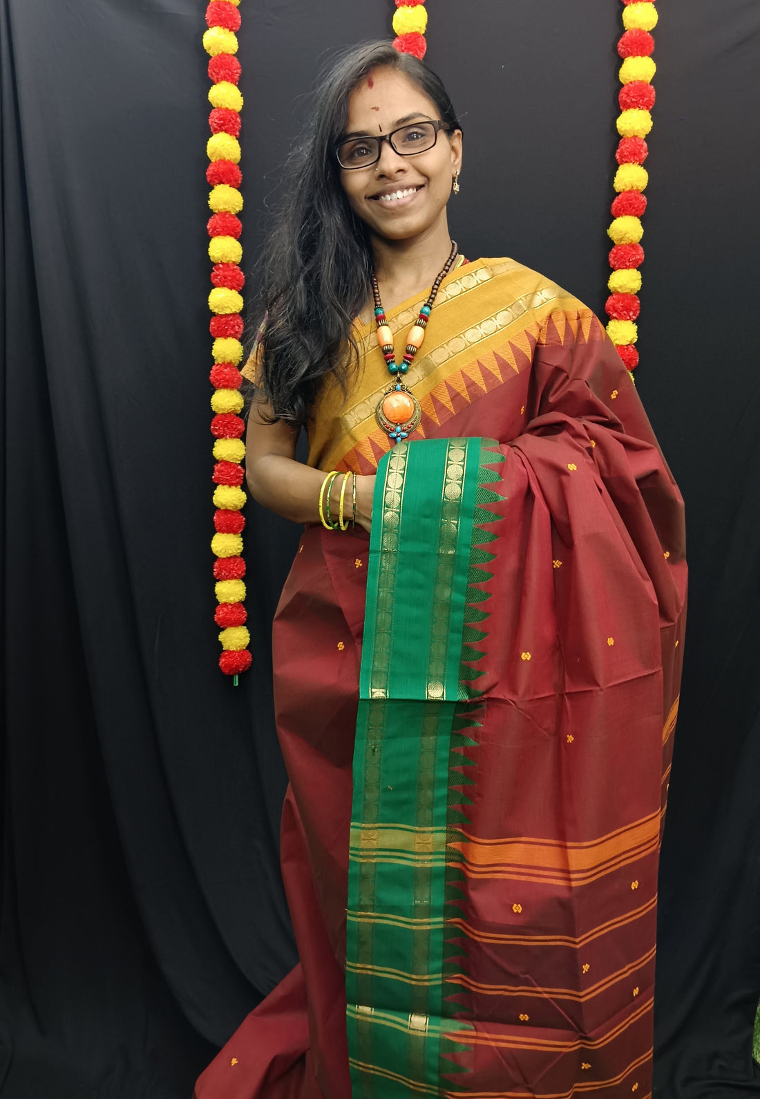 Kanchi Cotton - Festival Fusion - Maroon - KCFB03