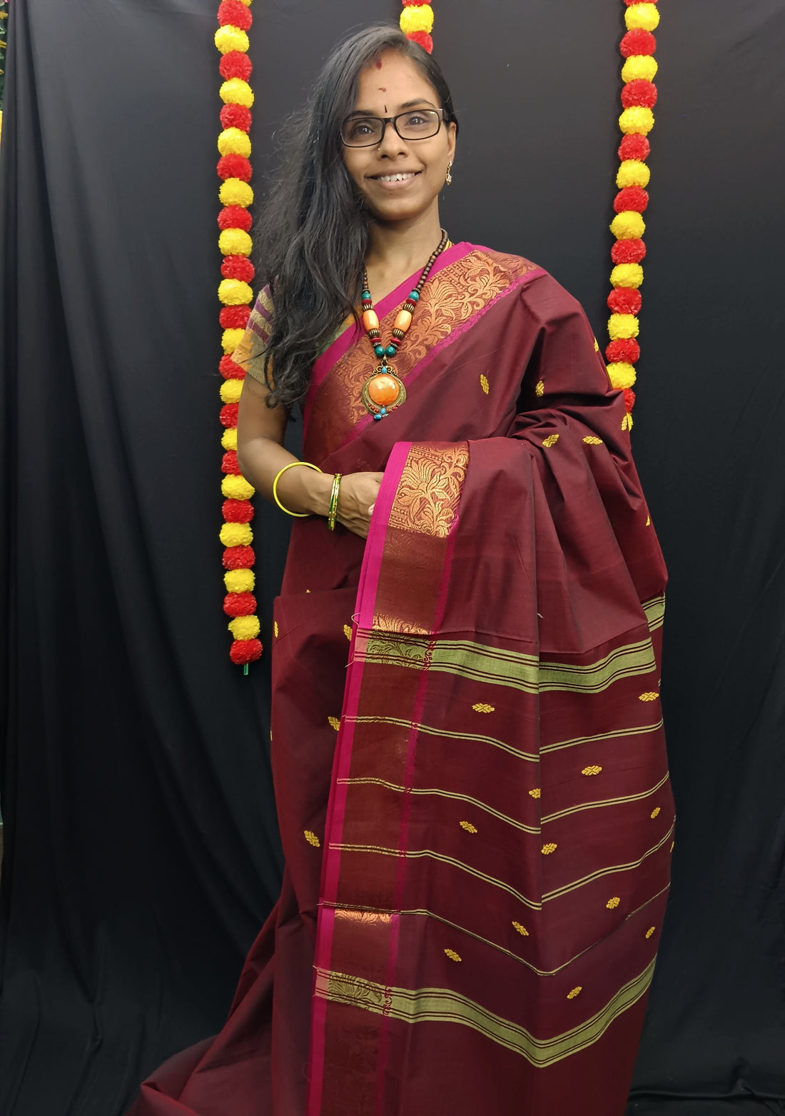 Kanchi Cotton - Festival Fusion - Dark Maroon - KCFB 07