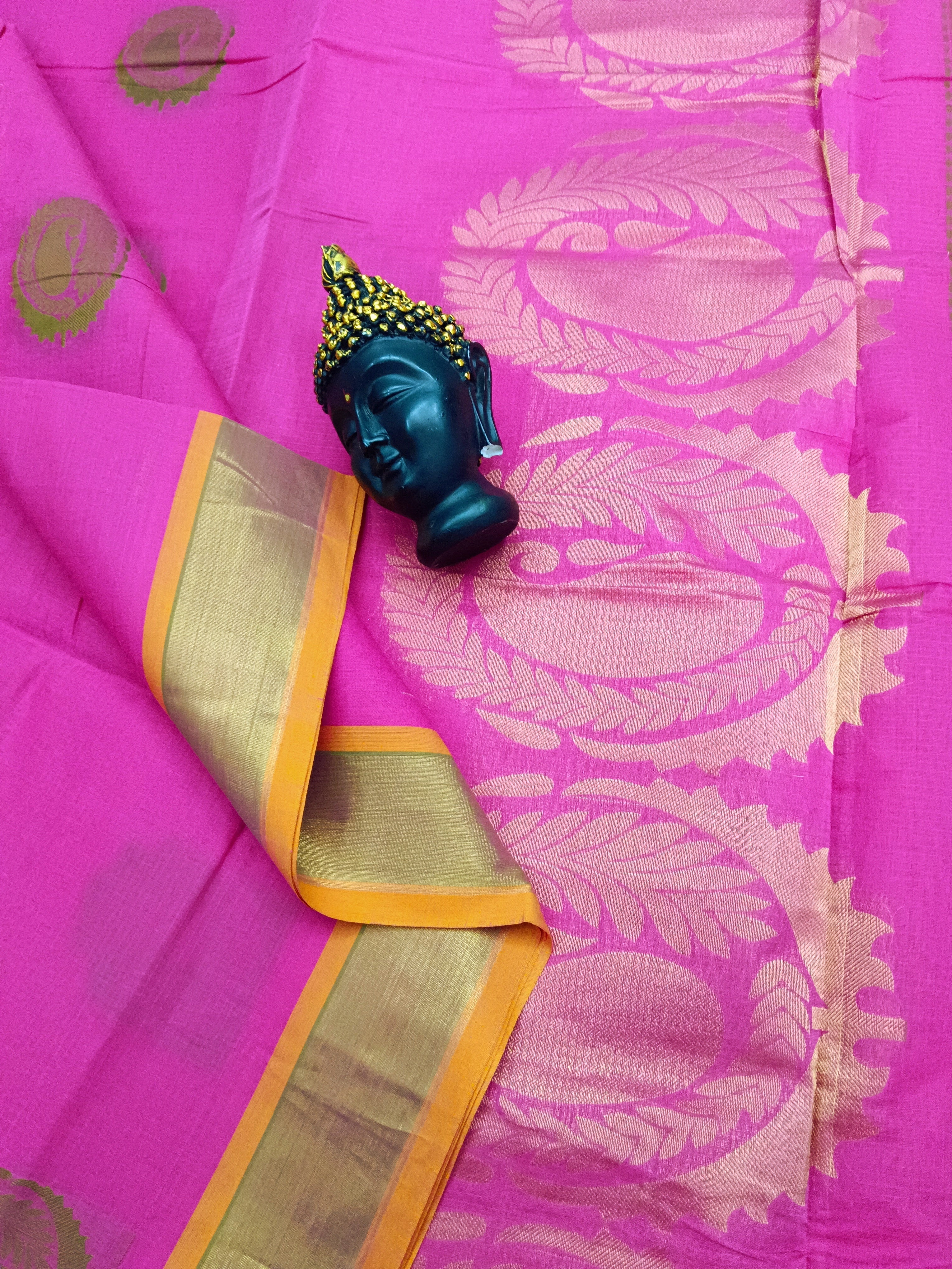 Negamam Cotton Saree - Mango Buta - Zari -Pink - NC 08