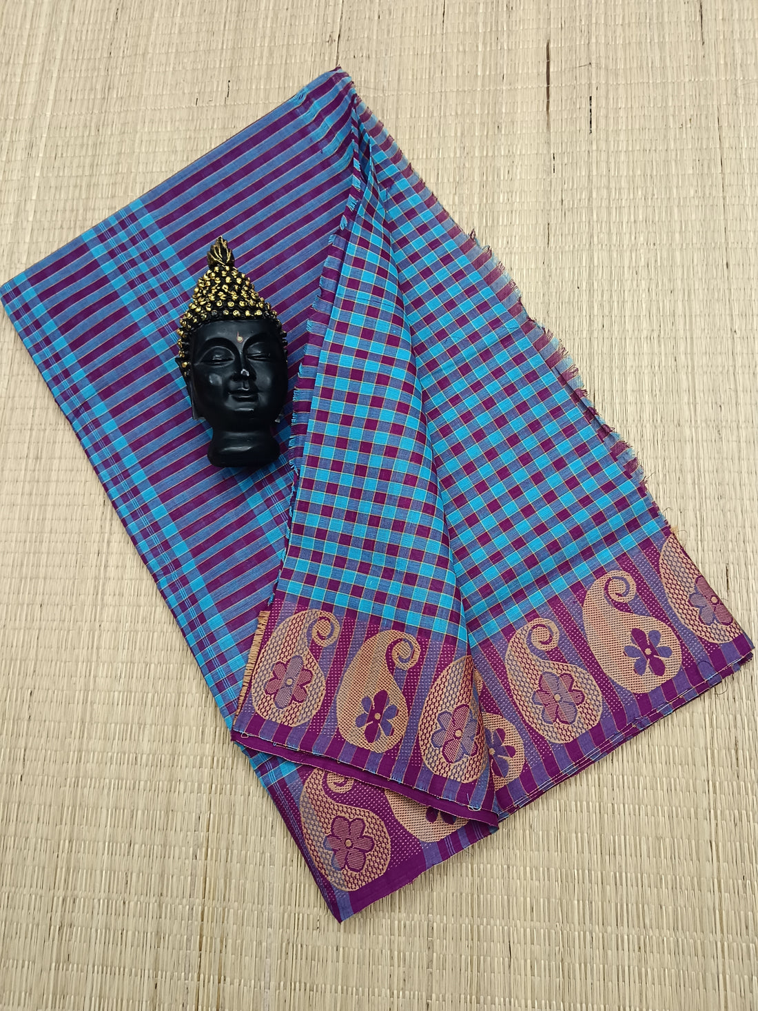 Kandangi Checks -Sky Blue With Mejantha- KC05