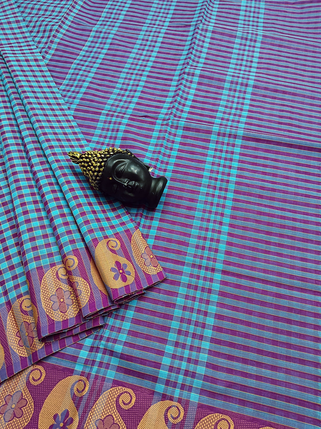 Kandangi Checks -Sky Blue With Mejantha- KC05