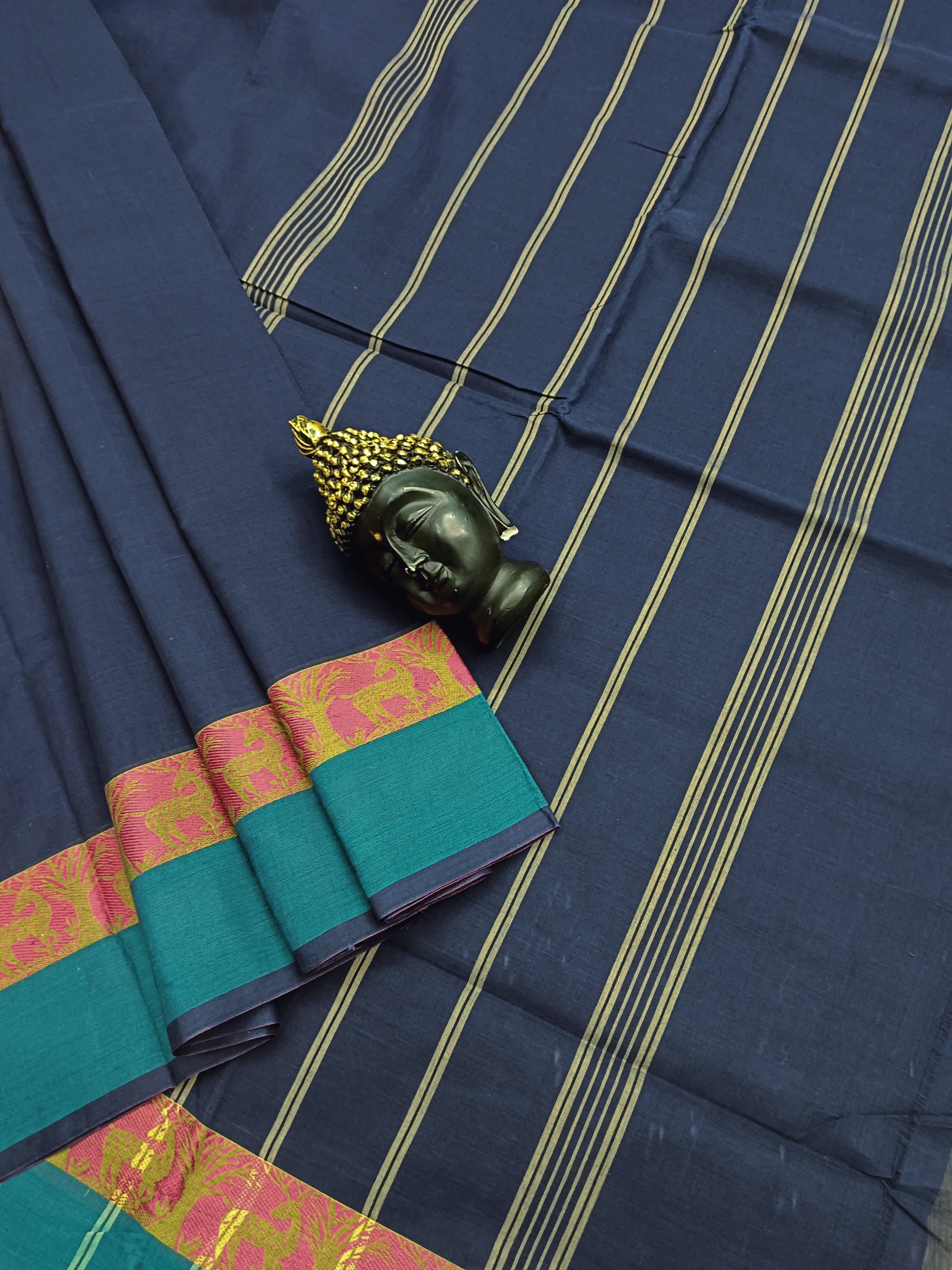 Chettinad Cotton -Daily Wear - Deep Blue -CDW24