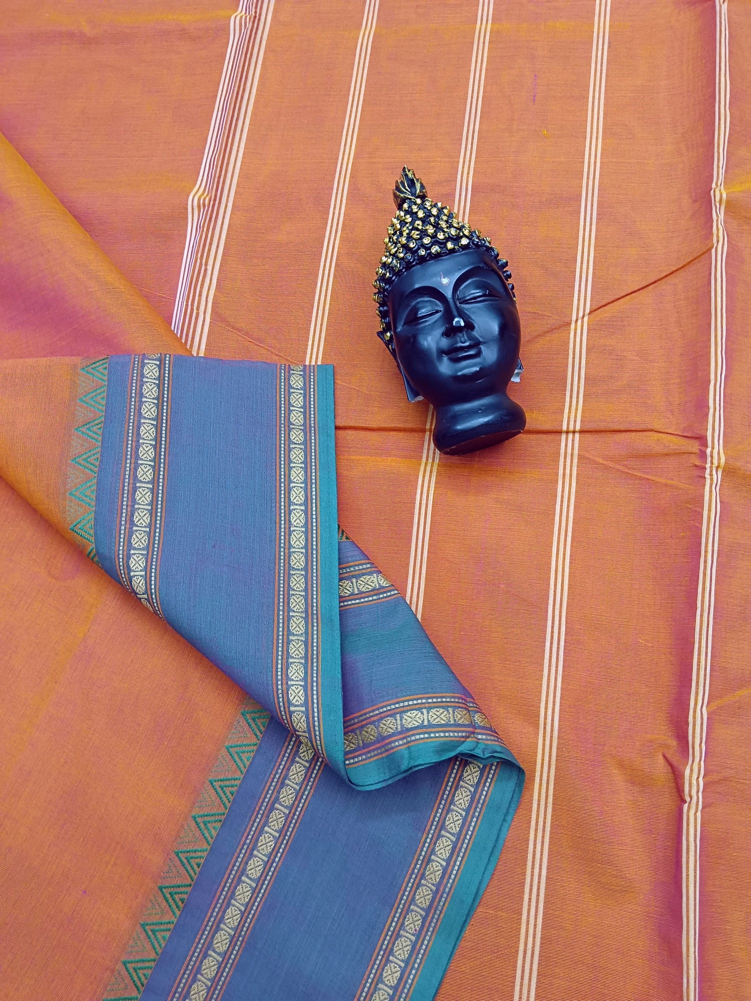 Chettinad Cotton -Daily Wear - pinkish Orange -CDW21